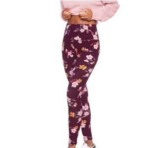 Burgundy Flowery VS PINK leggings